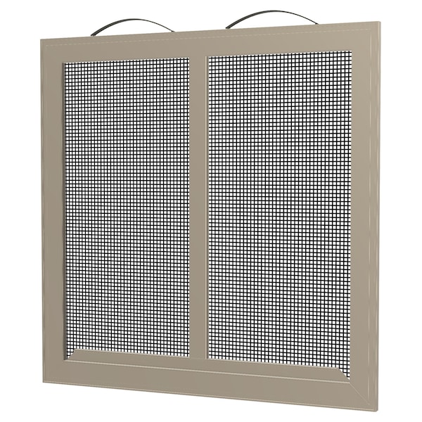 Ritescreen 42 in W x 42 in H Slider Glider Window Screen, SL2, Charcoal Fiberglass Mesh, Almond SL2-A29-MSFG-L00-H42-W42 - main